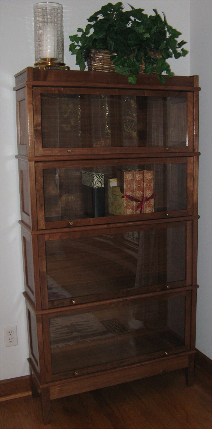 walnut barrister bookcase