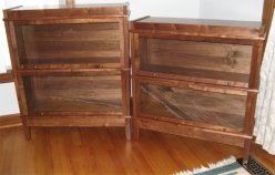 walnut barrister bookcase - side by side